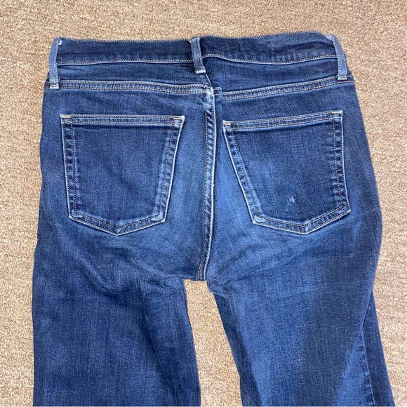 Gap Authentic Flare 27 R x 32 Medium Wash Used Worn Distressed Stretchy - Picture 5 of 14